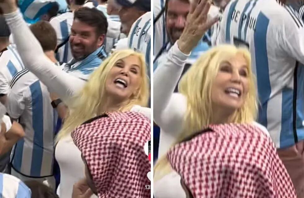 Susana Giménez dijo presente en el partido de Argentina.