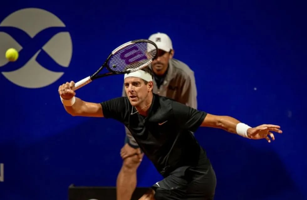 Juan Martín Del Potro en su retorno a las canchas, en el ATP de Buenos Aires. (prensa Argentina Open)