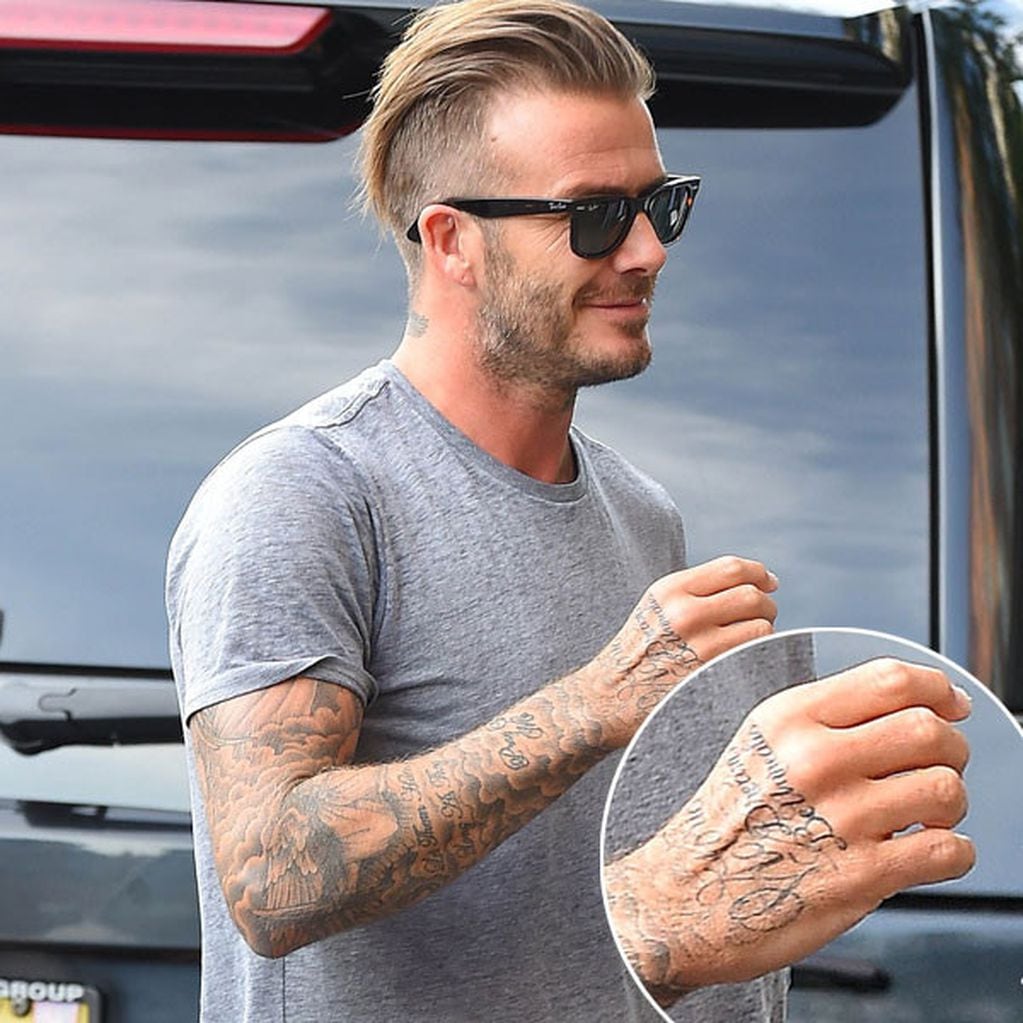 David Beckham y su tatuaje romántico.