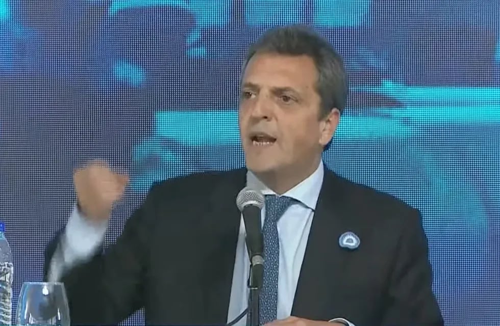 El Ministro de Economía y precandidato a presidente por Unidad por la Patria, Sergio Massa - Foto: Captura transmisión