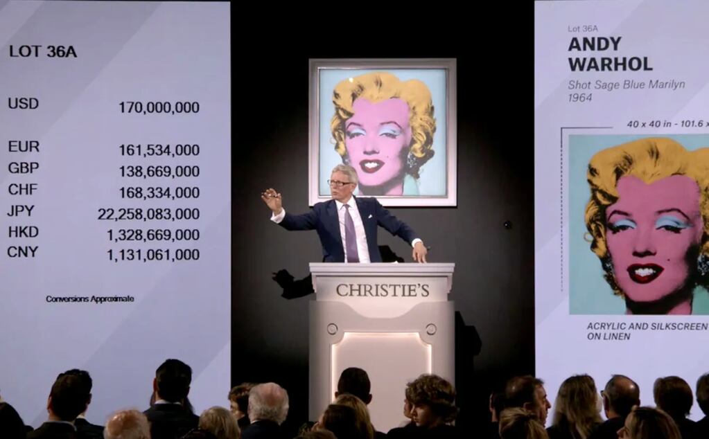 La obra de arte de Marilyn Monroe de Andy Warhol se convirtió en la segunda más cara de la historia
