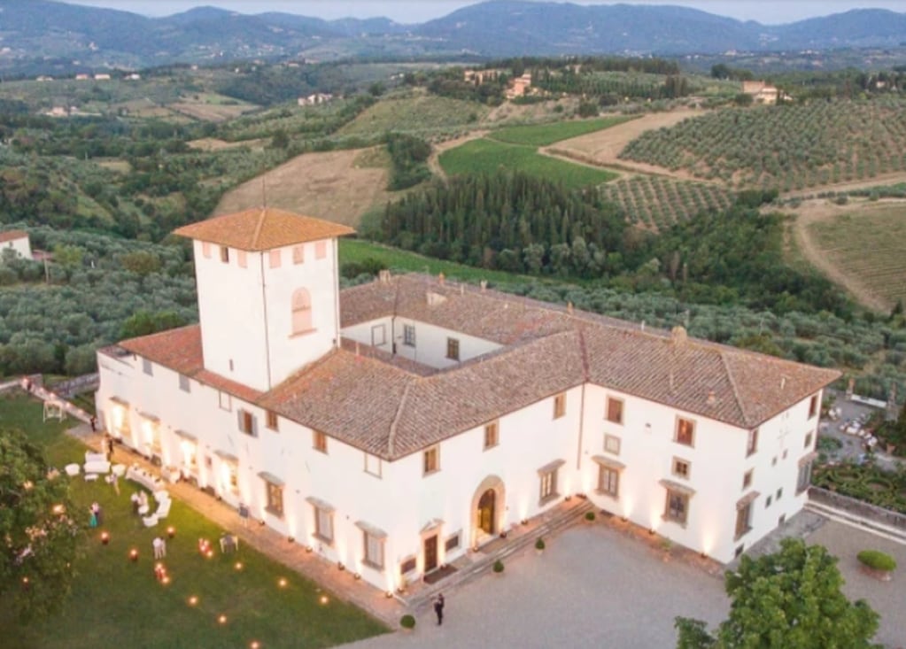 La villa, en Italia, donde se sacó Giovanni Simeone