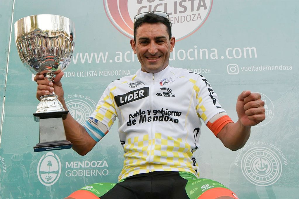 Juan Pablo Dotti, ausente en esta edición 48° por suspensión de la UCI, es el más ganador de la "Más Argentina de las Vueltas". Foto: Orlando Pelichotti / Los Andes