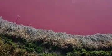 Laguna Rosa en Chubut - contaminación ambiental