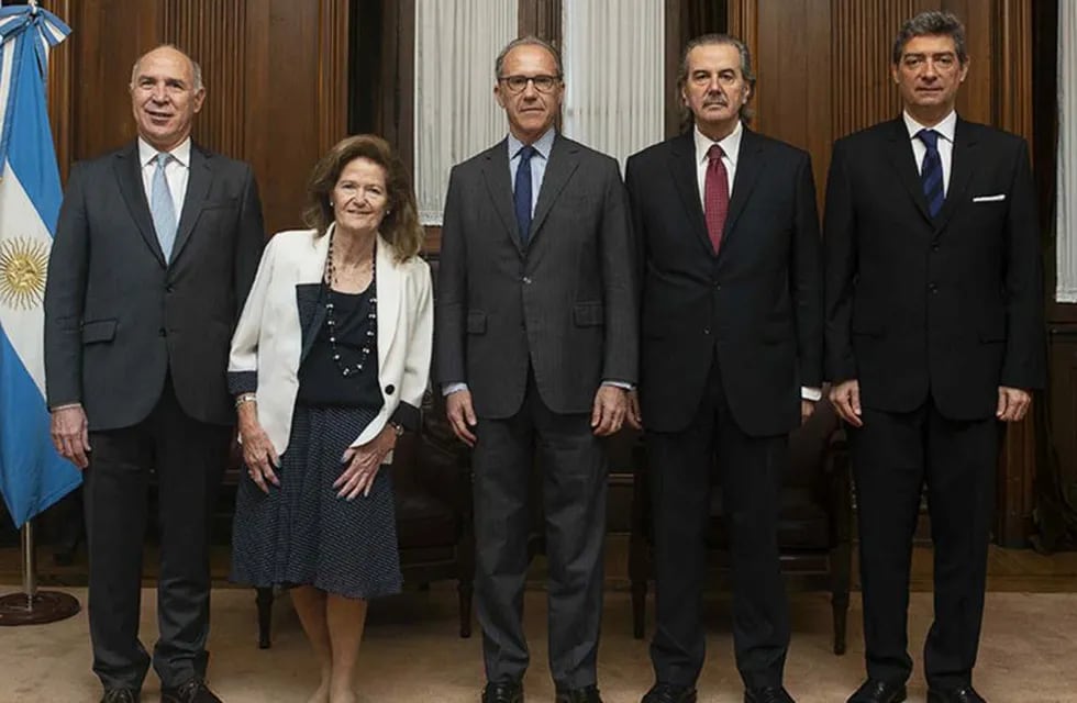 CORTE. Ricardo Lorenzetti, Elena Highton de Nolasco, Carlos Rosenkrantz,y Juan Carlos Maqueda, y Horacio Rosatti. (Corte Suprema de Justicia)
