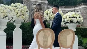 Lautaro Martínez y Agustina Gandolfo se casaron en Italia