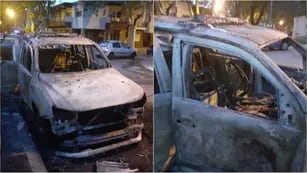 Rosario: sicarios incendiaron un patrullero y dejaron una amenaza para los policías