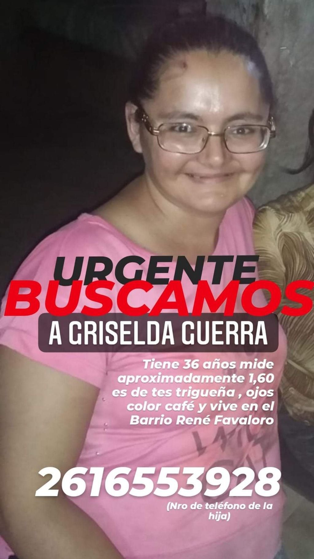 Griselda Guerra era buscada intensamente desde el viernes por la noche.