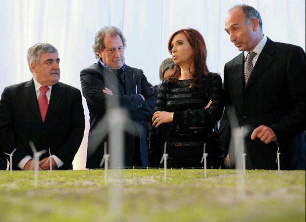 Jorge Brito junto a Cristina Kirchner, Mario Das Neves y Alejandro Ivannisevich. 