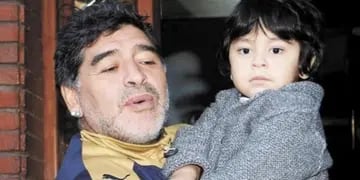 Diego Armando Maradona y su hijo, Dieguito Fernando