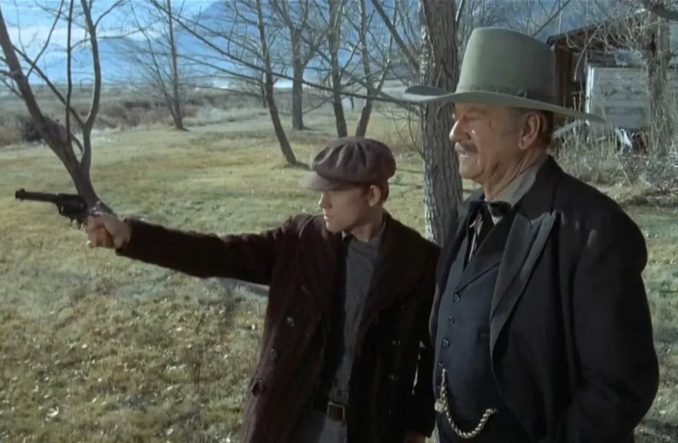 John Wayne junto a un jovencísimo Ron Howard en "The Shootist" (1976)