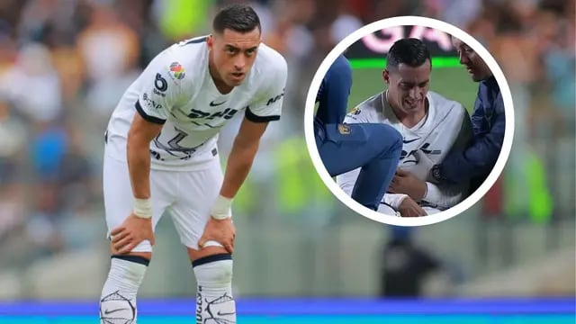 Rogelio Funes Mori sufrió una lesión en el último partido de los Pumas de la UNAM