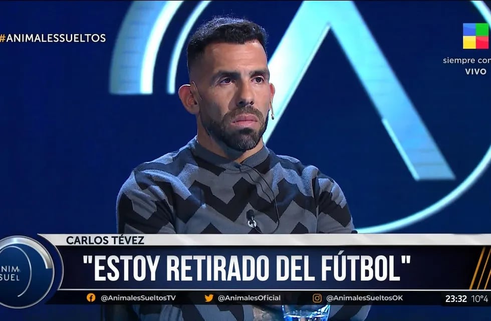 Carlitos Tévez anunció su retiro del fútbol profesional con Alejandro Fantino. Llora el fútbol. Apache crack. / Gentileza.