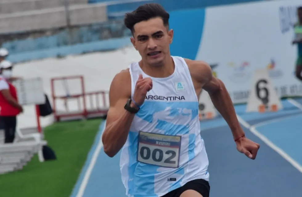 El mendocino Agustín Pinti finalizó cuarto en los 200 metros con récord nacional U23.