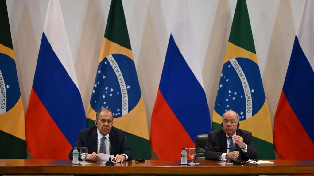 El ministro de relaciones exteriores de Rusia, Serguéi Lavrov, en su paso por Brasil para cerrar acuerdos energéticos.