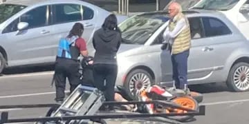 Carlos Bianchi chocó contra un motociclista en Núñez