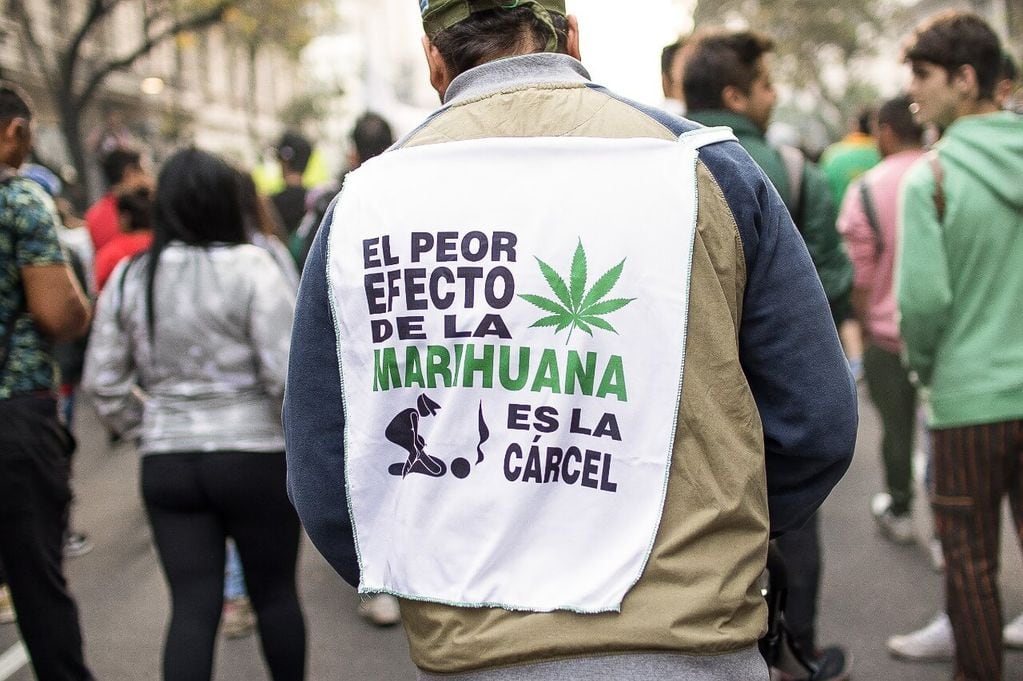 Activistas participaron de la 13° Marcha Nacional de la Marihuana. Foto: Web