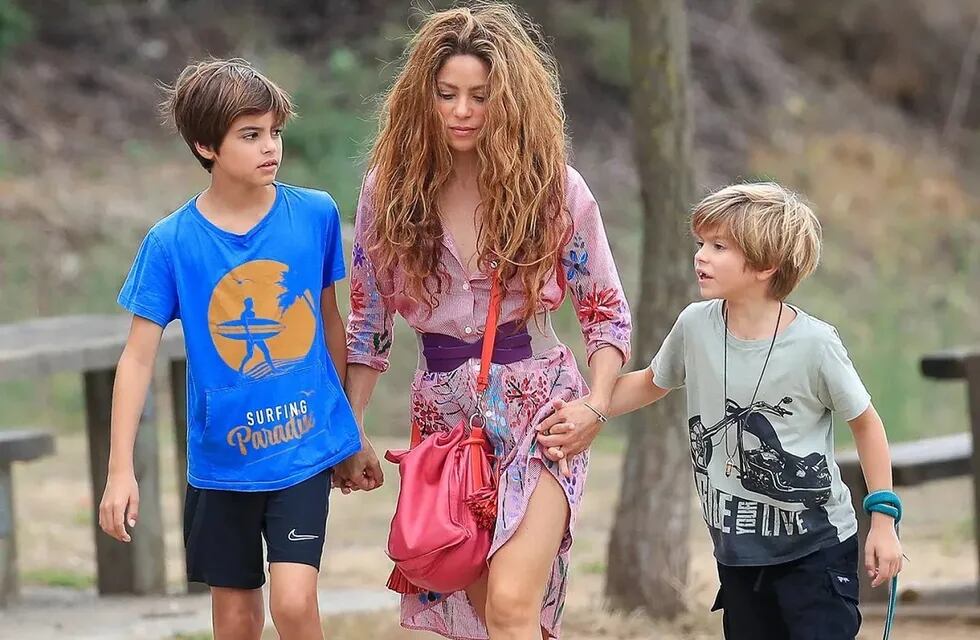 Shakira y sus hijos. / Instagram