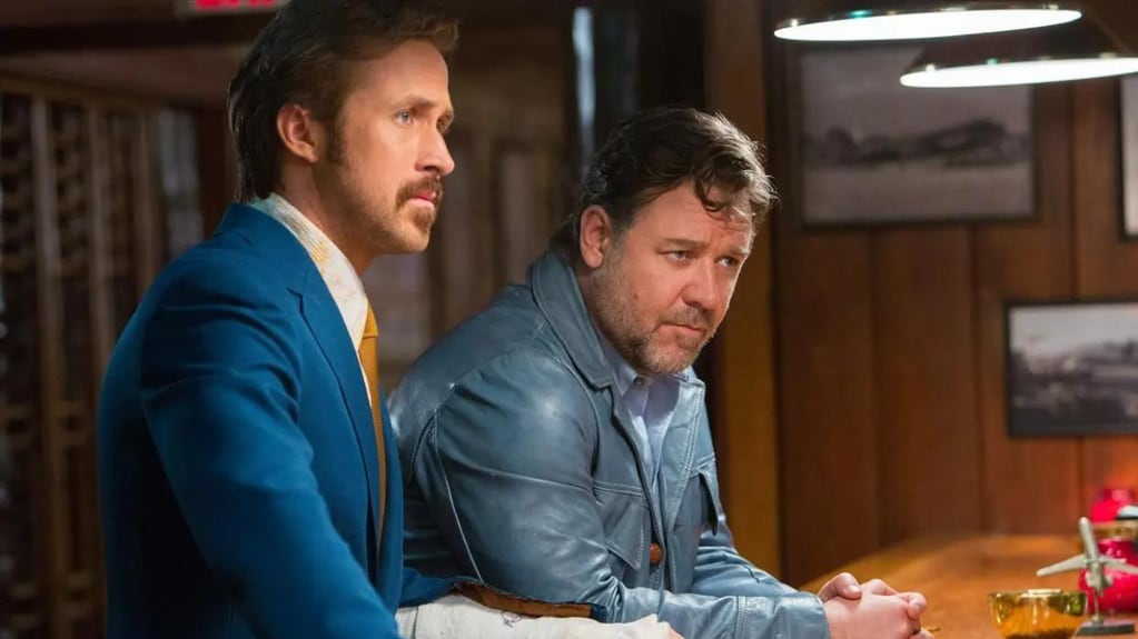 Ryan Gosling y Russell Crowe en "Dos tipos peligrosos"