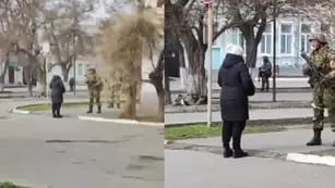Video: confrontó a un soldado ruso y le ofreció semillas de girasol para que florezcan cuando muera