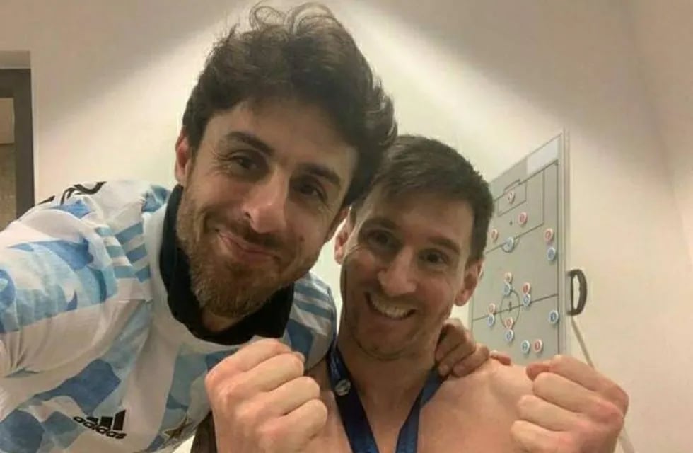 Pablo Aimar y Lionel Messi, dos cracks que comparten el día a día de la Selección Argentina. / archivo