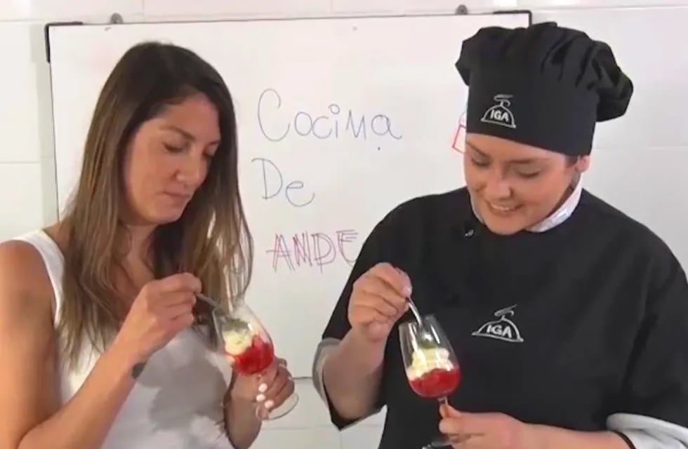 #LosAndesCocina: original postre cremoso de cítricos con frutilla
