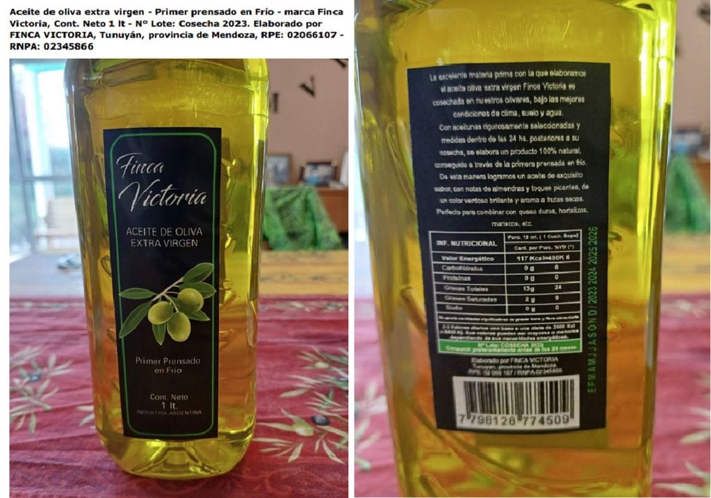 Este es el aceite de oliva de Mendoza que la Anmat prohibió