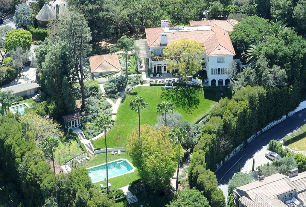 Desde el aire, la mansión de Angelina Jolie en Los Ángeles. Foto: Gentileza