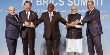 El líderes de los BRICS (Brasil, Rusia, India, China, Sudáfrica).