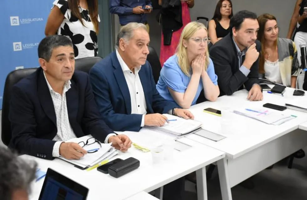 El ministro de Salud, Rodolfo Montero, junto a la vicegobernadora Hebe Casado y legisladores. Foto: Prensa Mendoza