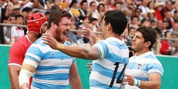 La Selección Argentina venció a los isleños 28-12 y lograron un importante punto bonus para seguir soñando con la clasificación.
