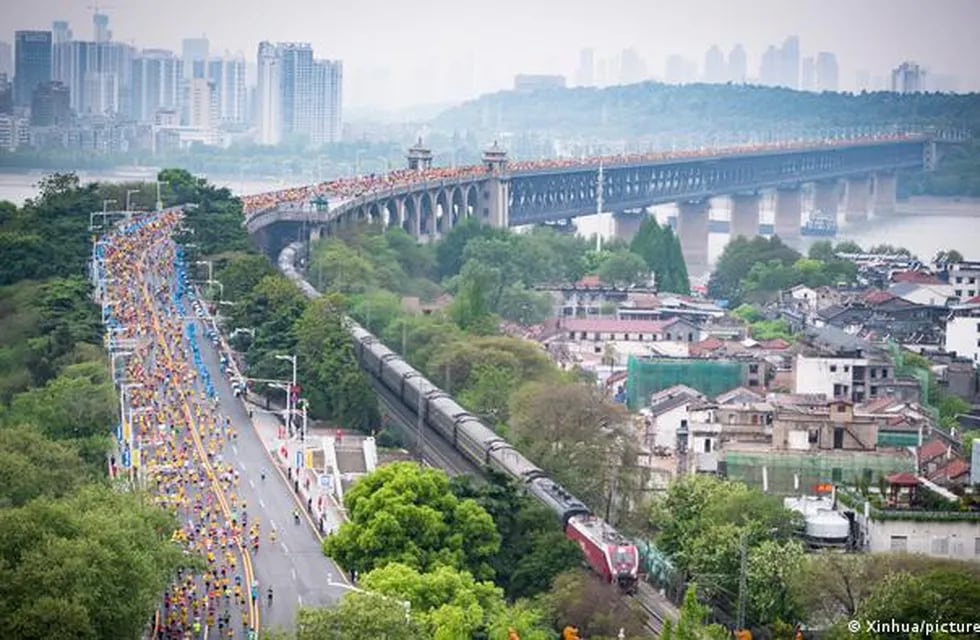 Maratón Wuhan, en China