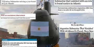 Tanto en sus ediciones en papel como online, diarios extranjeros se hicieron eco de la aparición de la nave argentina.