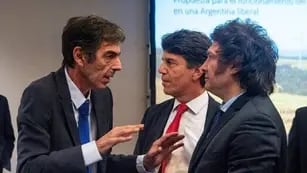 Eduardo Rodríguez Chirillo, nuevo secretario de Energía, junto a Nicolás Posse y Javier Milei