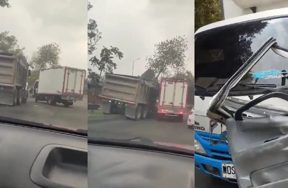 Los videos captados por automovilistas presentes en la avenida Bocayá, al norte de Bogotá, se viralizaron en las redes sociales. Foto: Captura videos / redes