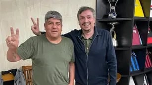 Pablo Moyano y Máximo Kirchner, en una foto de marzo de 2022