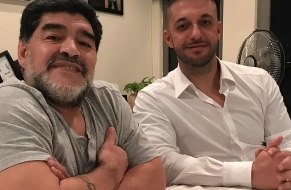 Diego Maradona junto a Matías Morla. / Gentileza