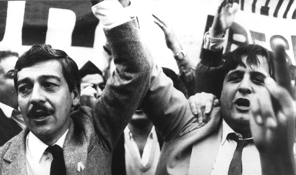 Contra el Golpe. En 1987 juntó con Bordón salieron a manifestarse en San Martín y Garibaldi contra el levantamiento carapintada que puso en jaque a Alfonsín.