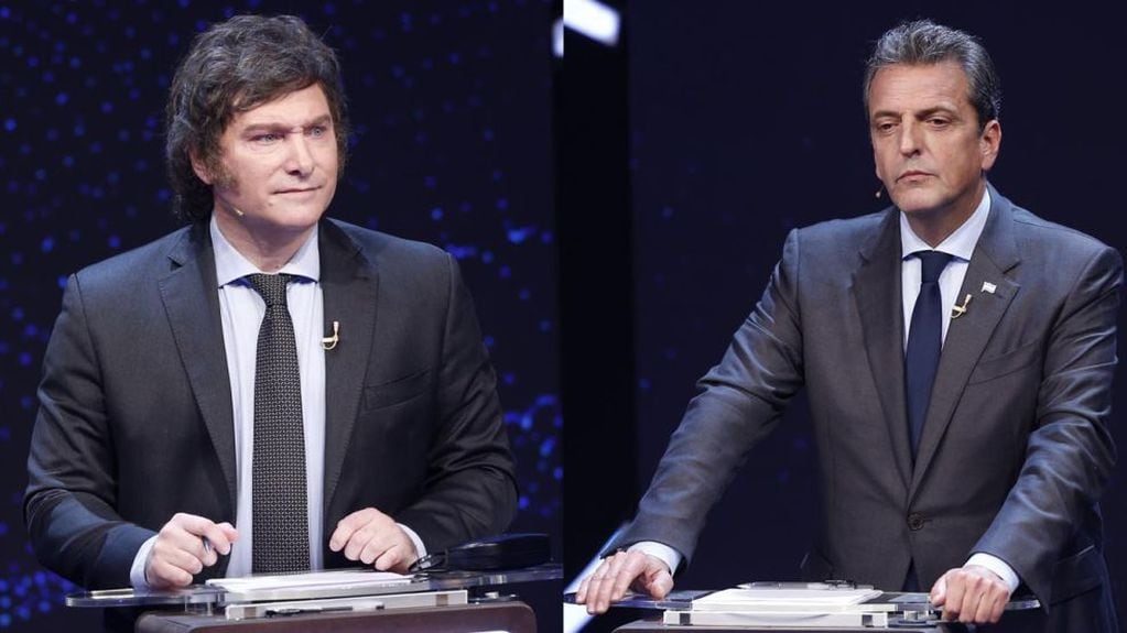 El debate presidencial entre Milei y Massa.