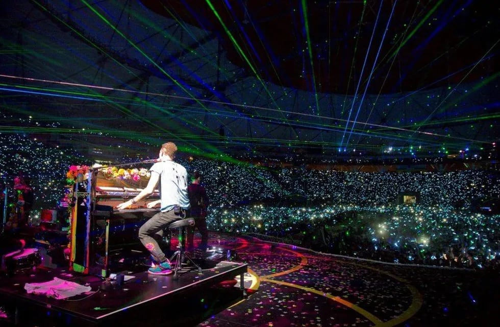 Coldplay en el Estadio Único de la Plata, en 2016. Foto: Prensa Coldplay.