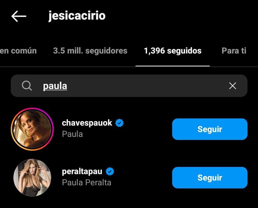 Estefanía Berardi asegura que Cirio y Paula son amigas, pero no se conocen y no se siguen en Instagram