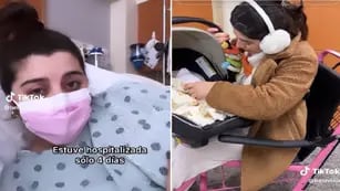 Chilena mostró en TikTok lo que pagó por el parto de su bebé en el extranjero y estalló la polémica
