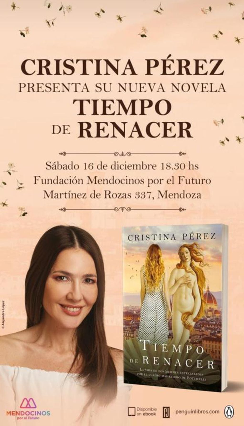 La periodista anunció  la presentación de su libro en Mendoza.