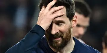 Messi en la derrota del PSG