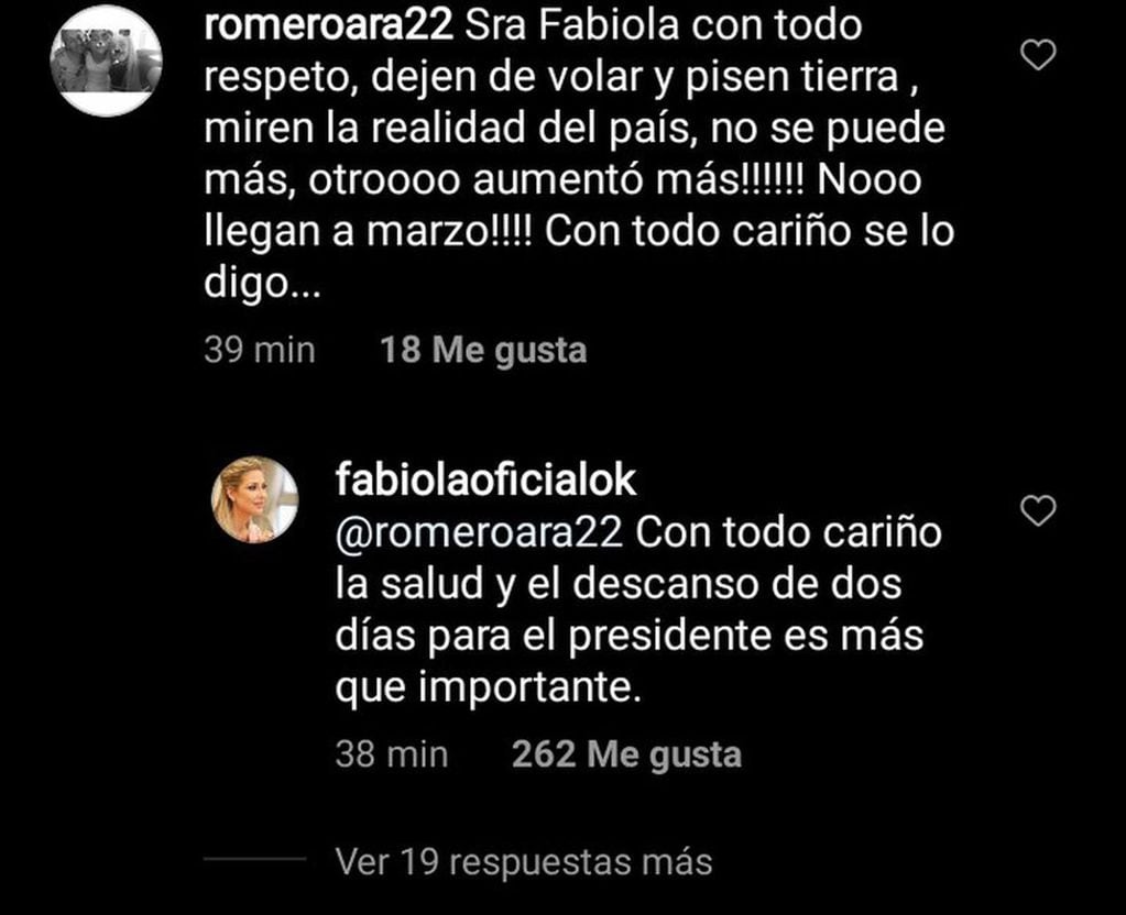 Respuesta de Fabiola Yáñez a las críticas