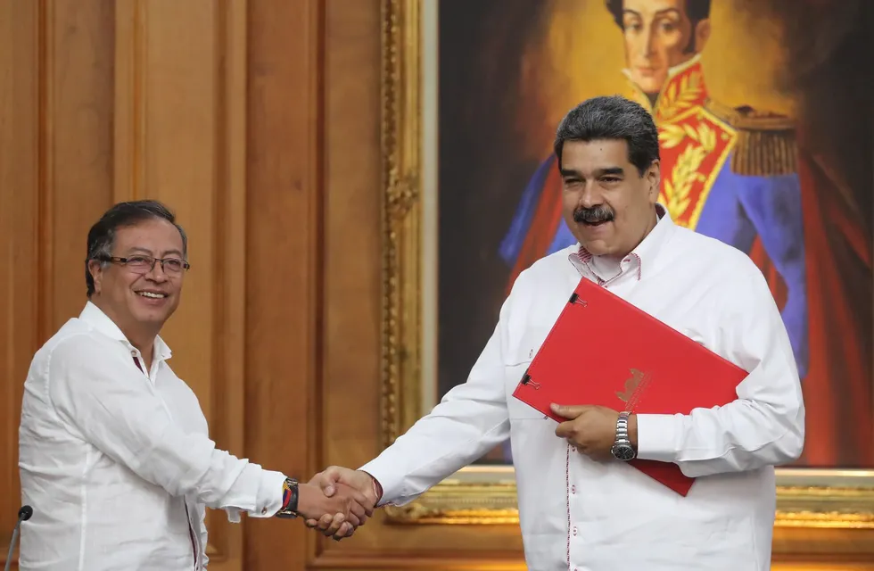 Gustavo Petro y Nicolás Maduro, presidentes de Colombia y Venezuela respectivamente.