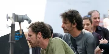  Ethan Coen and Joel Coen en el rodaje de "Temple de acero" (2010). 