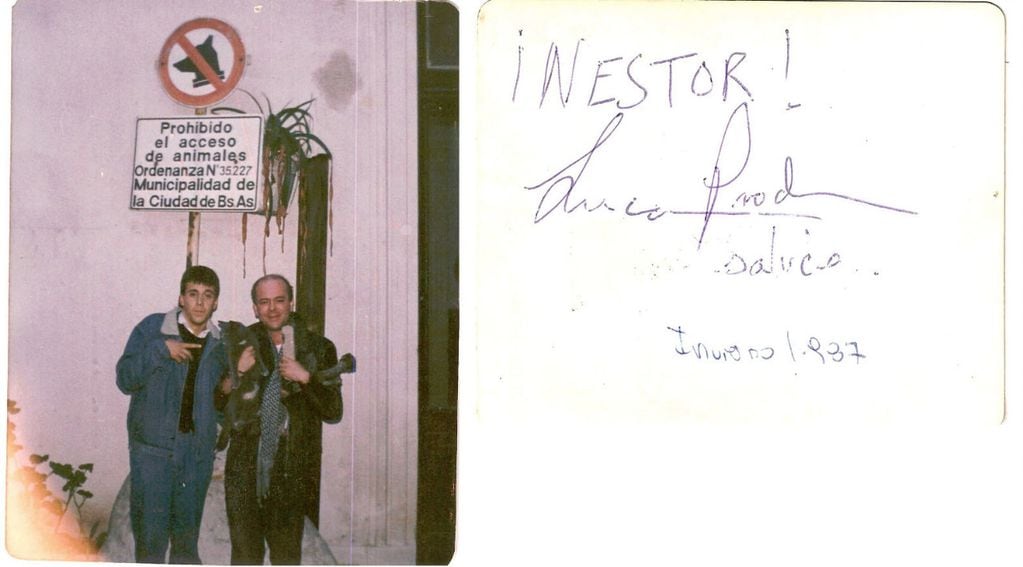 Nestor Nardella durante su primer encuentro con Luca Prodan en julio de 1987.