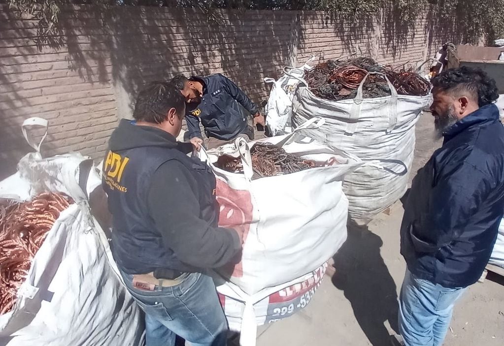 Secuestro de cobre en San Rafael. / Foto: Los Andes