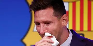 La última vez de Messi en Barcelona fue con llanto